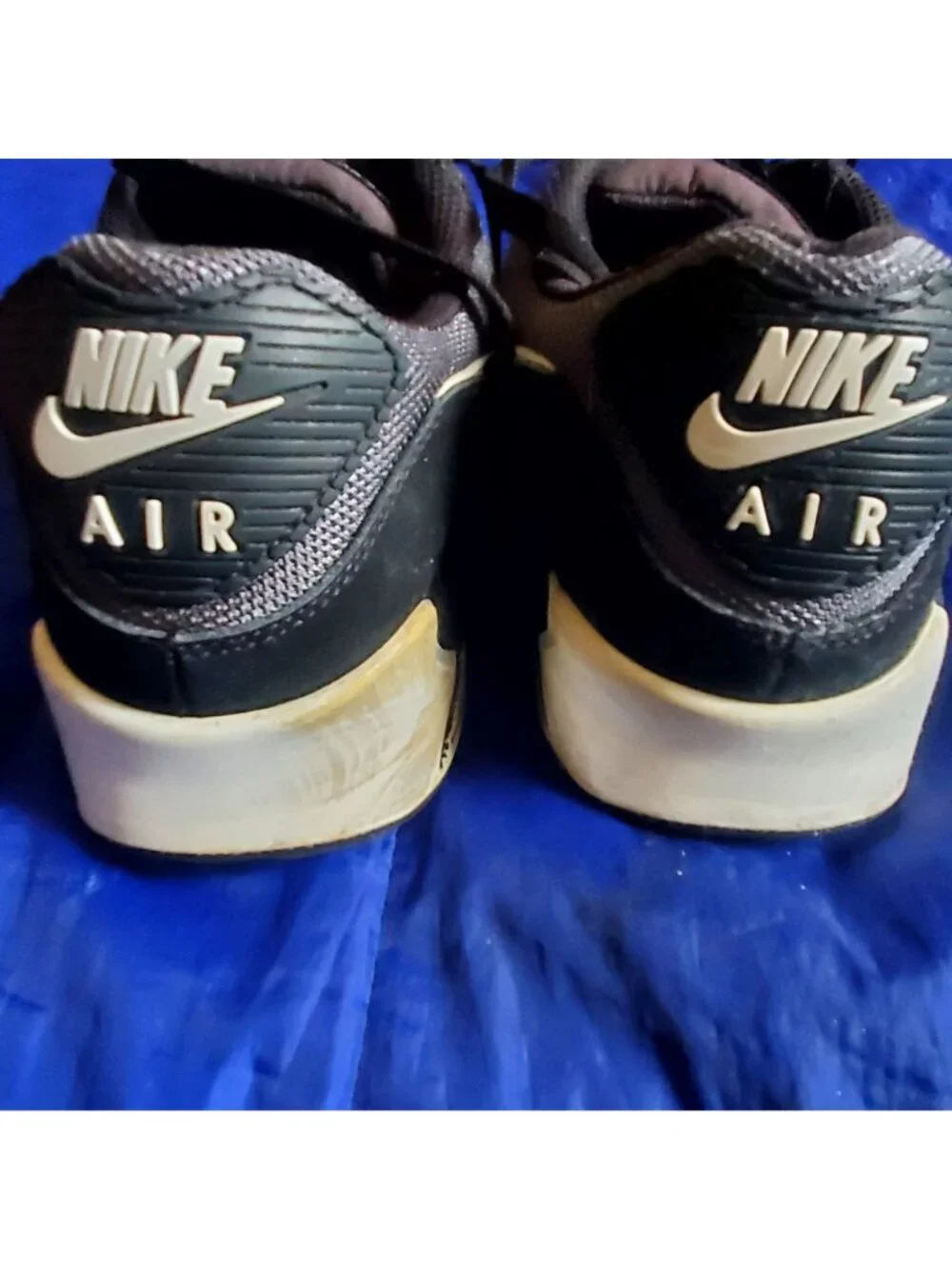 Nike Air Max 90 Black Reflective Men's Sneakers US 11 Cushion Casual Street Shoe
